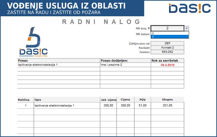 Vodjenje usluga zastite na radu i zastite od pozara